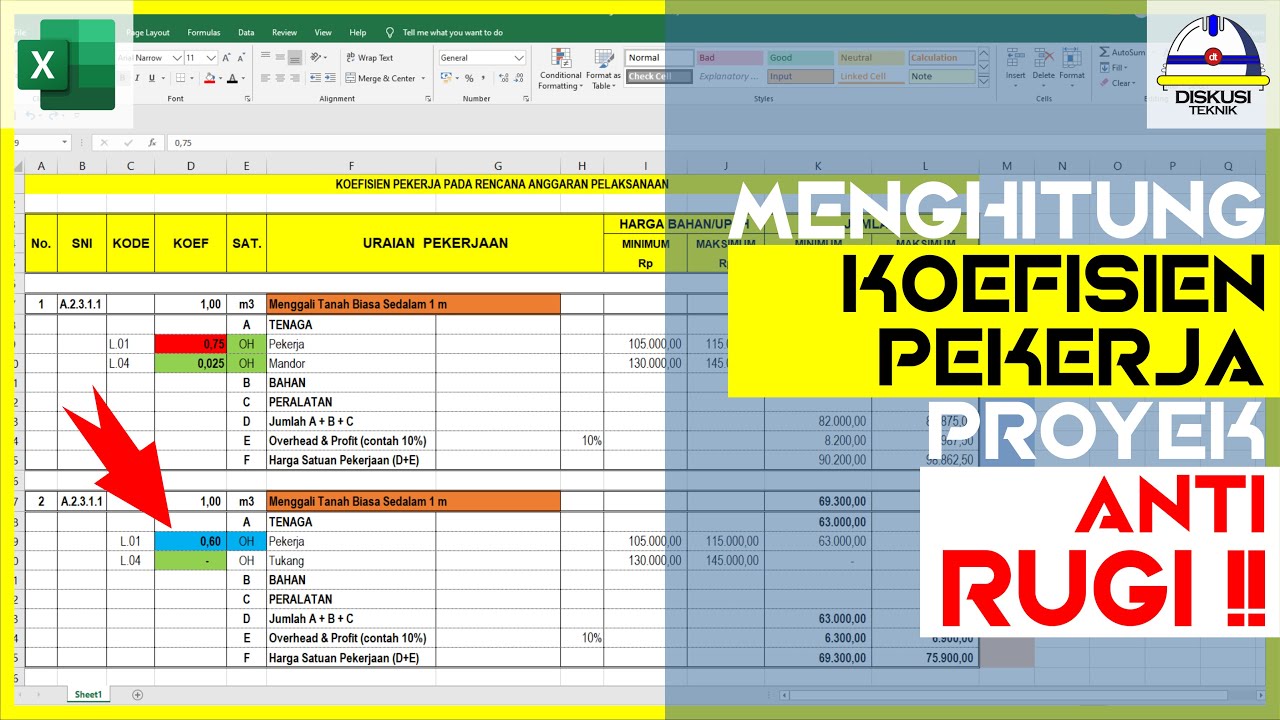 CARA MENGHITUNG KOEFISIEN PEKERJA PADA RENCANA ANGGARAN