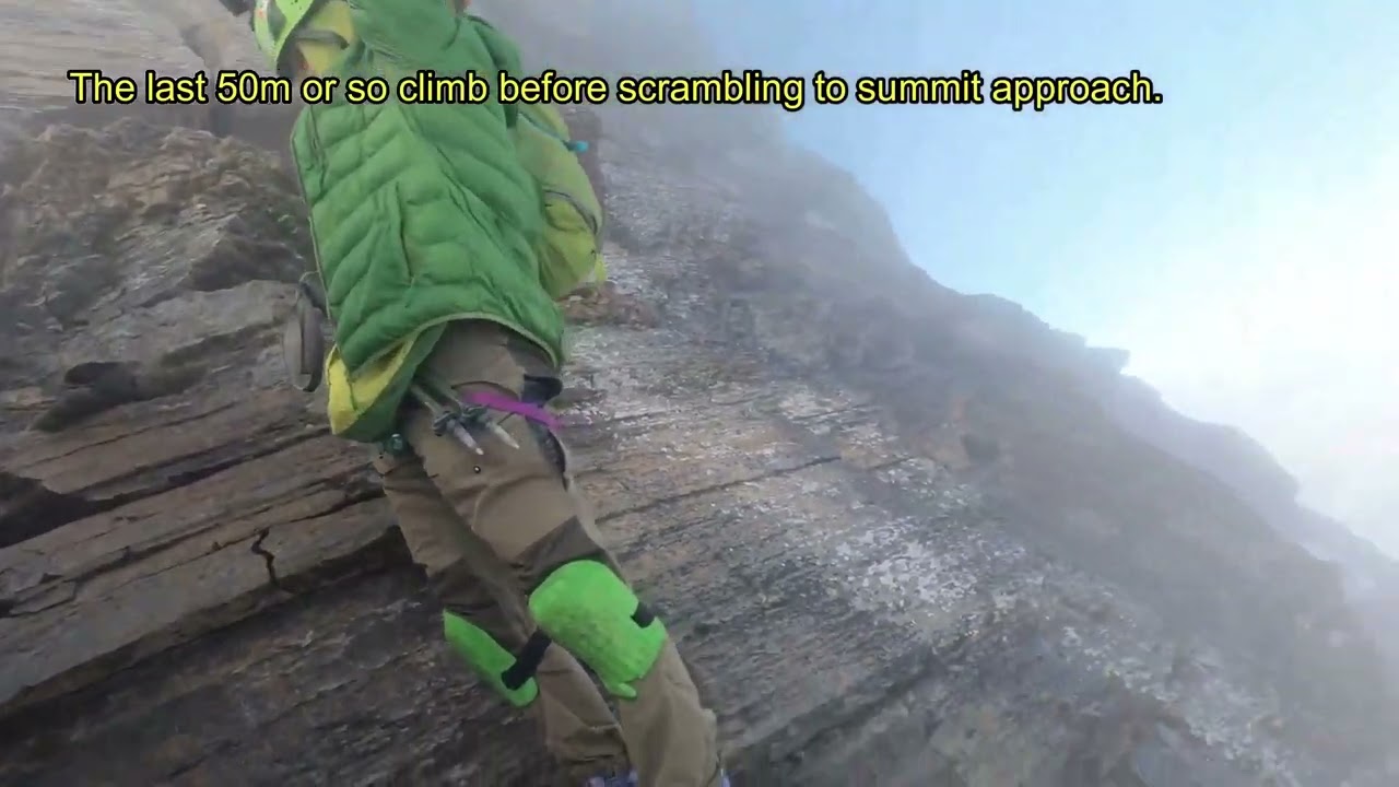Free solo Mount Assiniboine summit from Hind Hut (Free Soloed up and Rapped down)