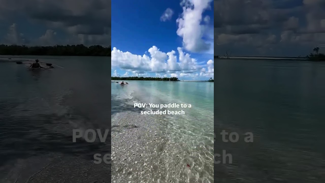 POV: you paddle to a secluded beach