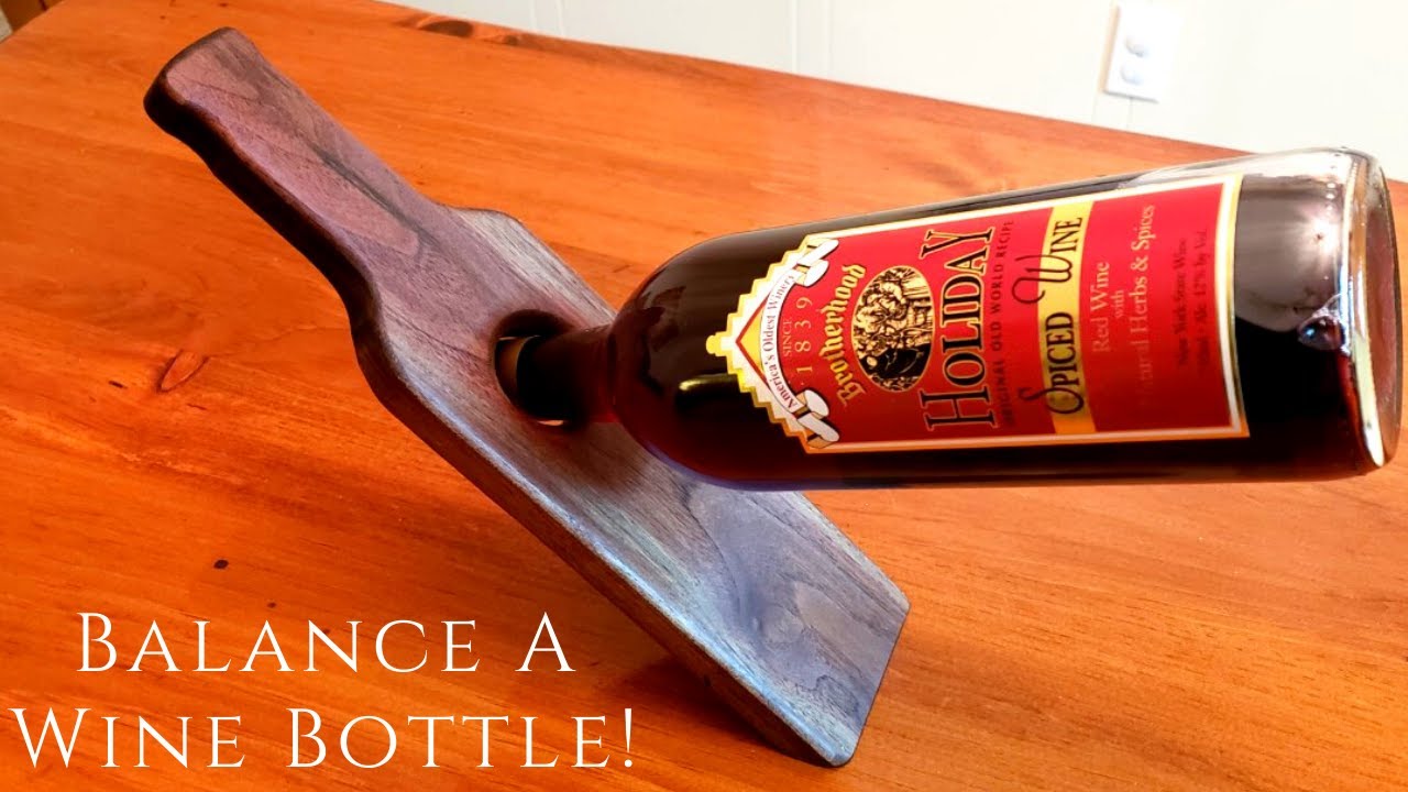 Walnut Wine Bottle Display