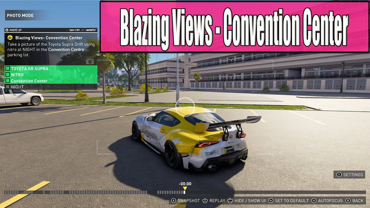 The Crew Motorfest Photo Ops Blazing Views - Convention Center parking