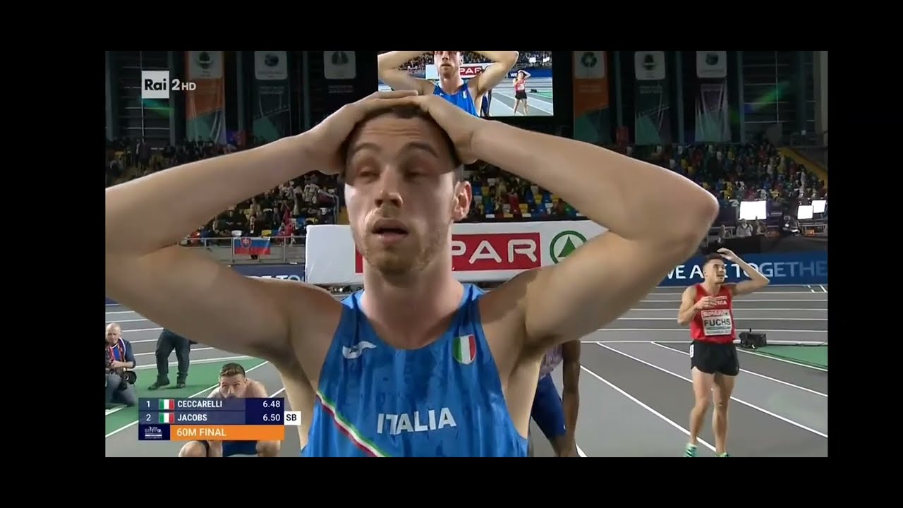60m Finale Europei - Samuele Ceccarelli 6.48