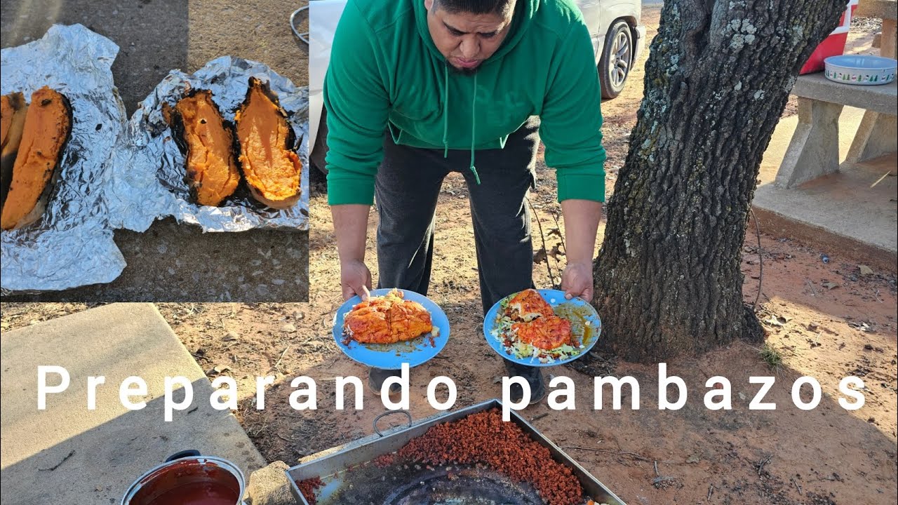 Cocinamos unos ricos pambazos en leña 