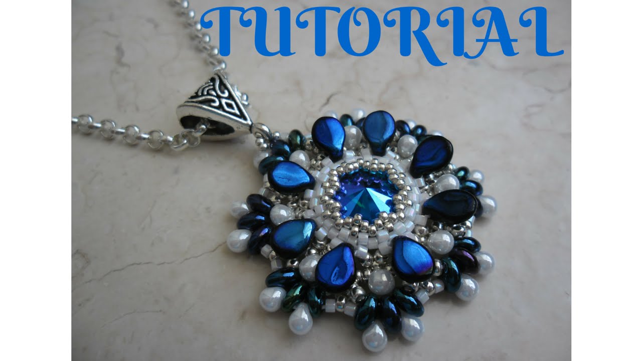 DIY - TUTORIAL Ciondolo Laguna con pip e superduo/twin