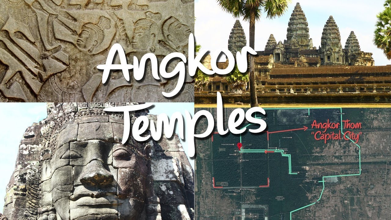 Angkor Temples - mapped guide; Angkor Wat, Thom, Ta Prohm../ Cambodia