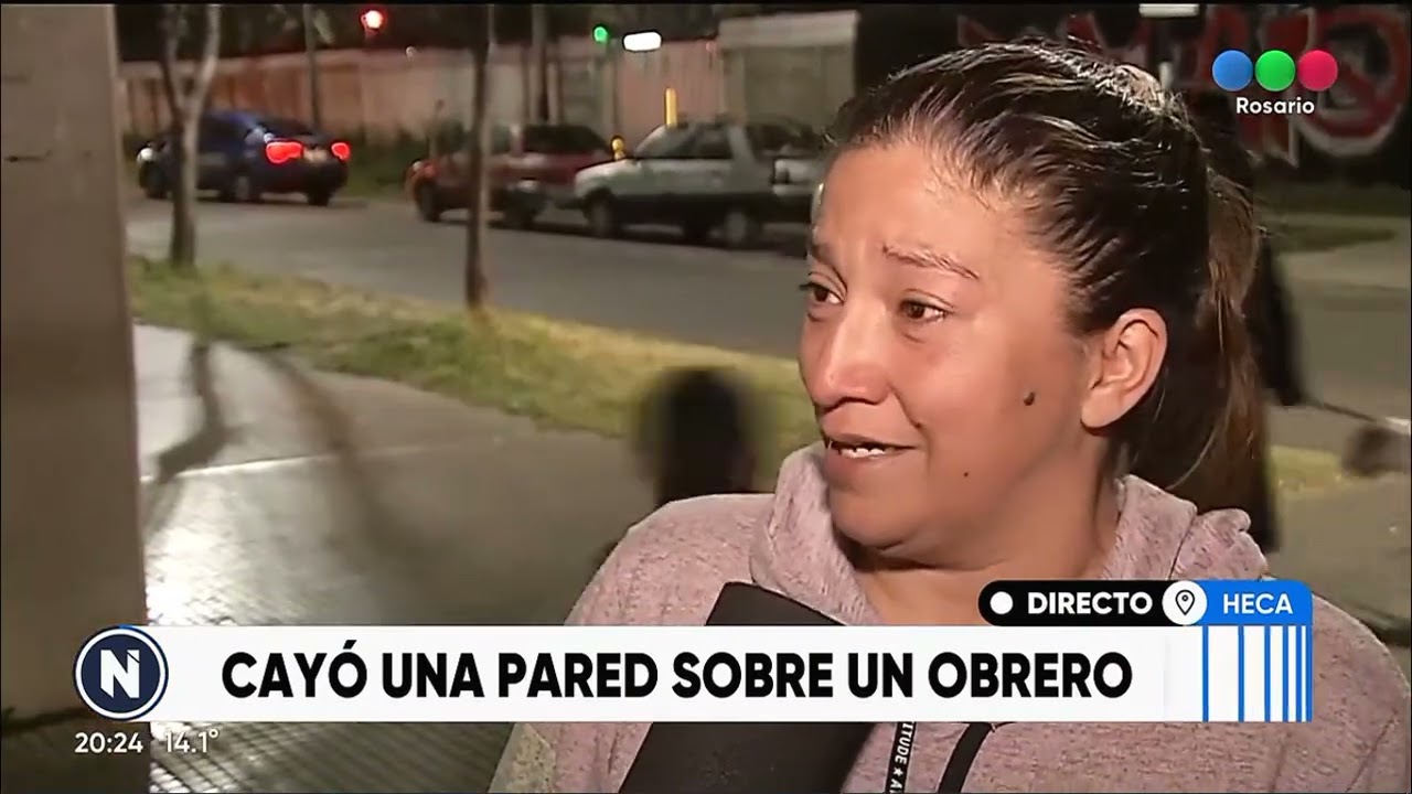 Un obrero está grave tras un derrumbe - Telefe Rosario