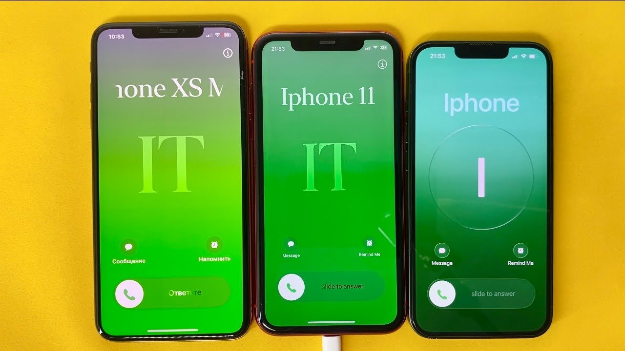 Three Phone  Incoming Call  IPhone XS Max, IPhone 11,  IPhone 13 