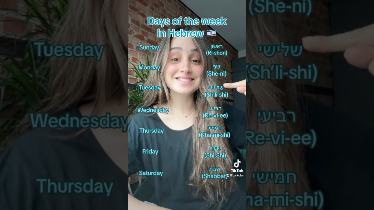 Days of the week in Hebrew