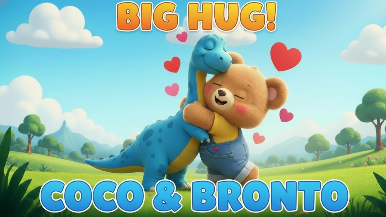 Big Hug Dance! 🧸🦕I Coco & Bronto Big Hug 🧸🦕 I Hug and Dance with Coco & Bronto 🎵
