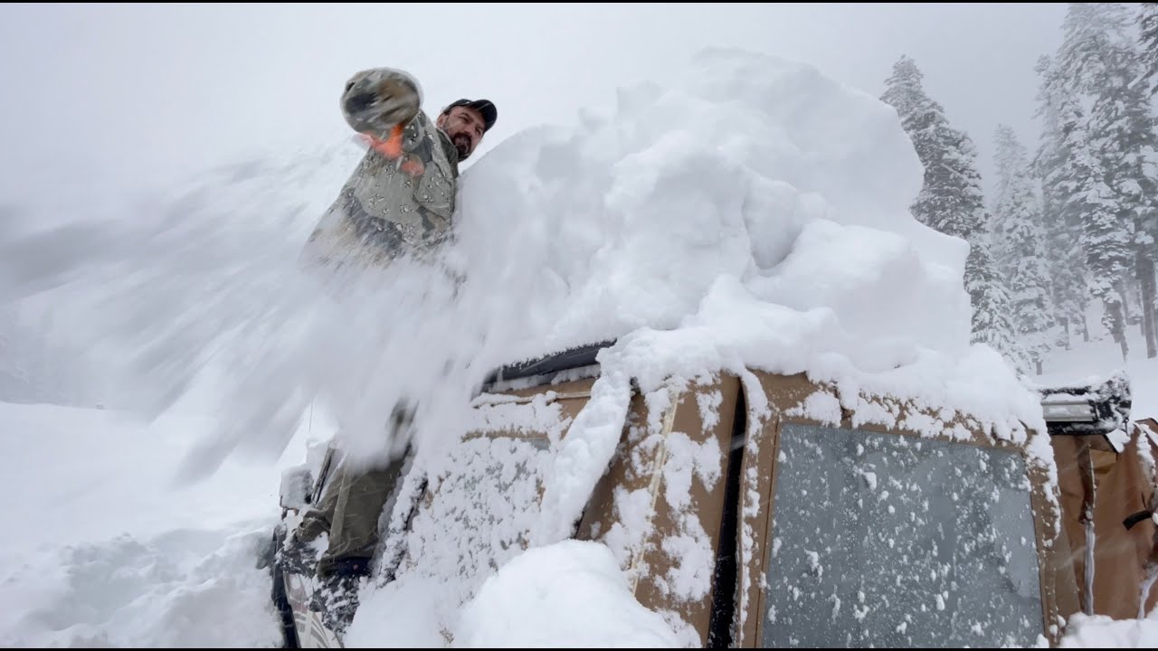 Stuck in the Heavy Snow: Snow Camping in the Wilderness I Kalam Trip Part 3 #livingthetrucklife
