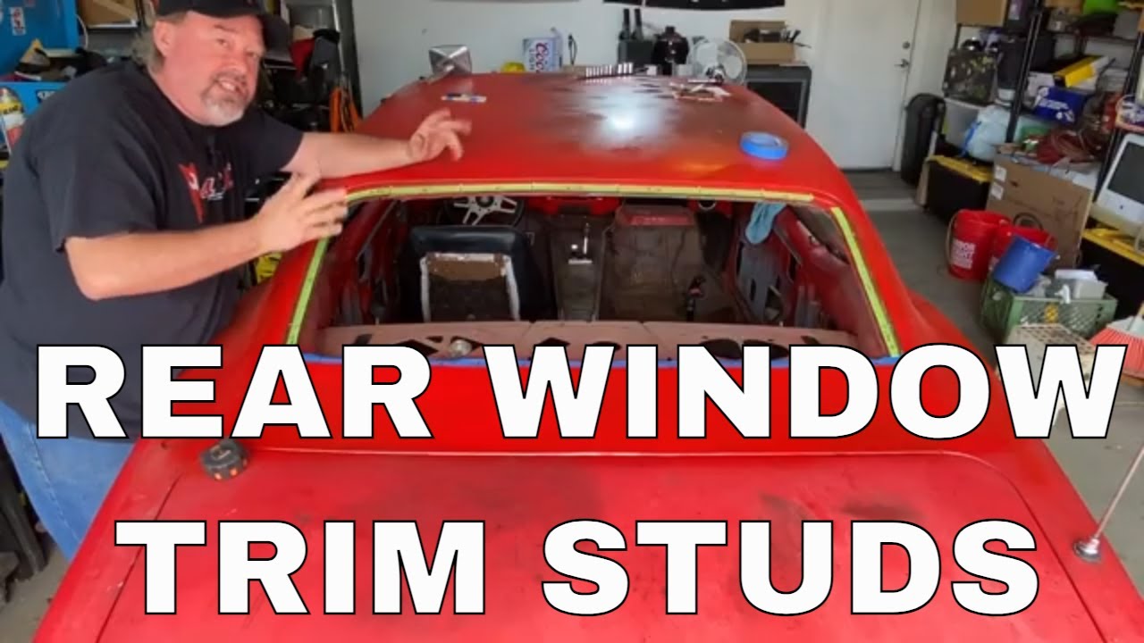 HOW TO:  Rear Window Chrome Trim Studs Install Pontiac Firebird Chevy Camaro 1967 1968 1969