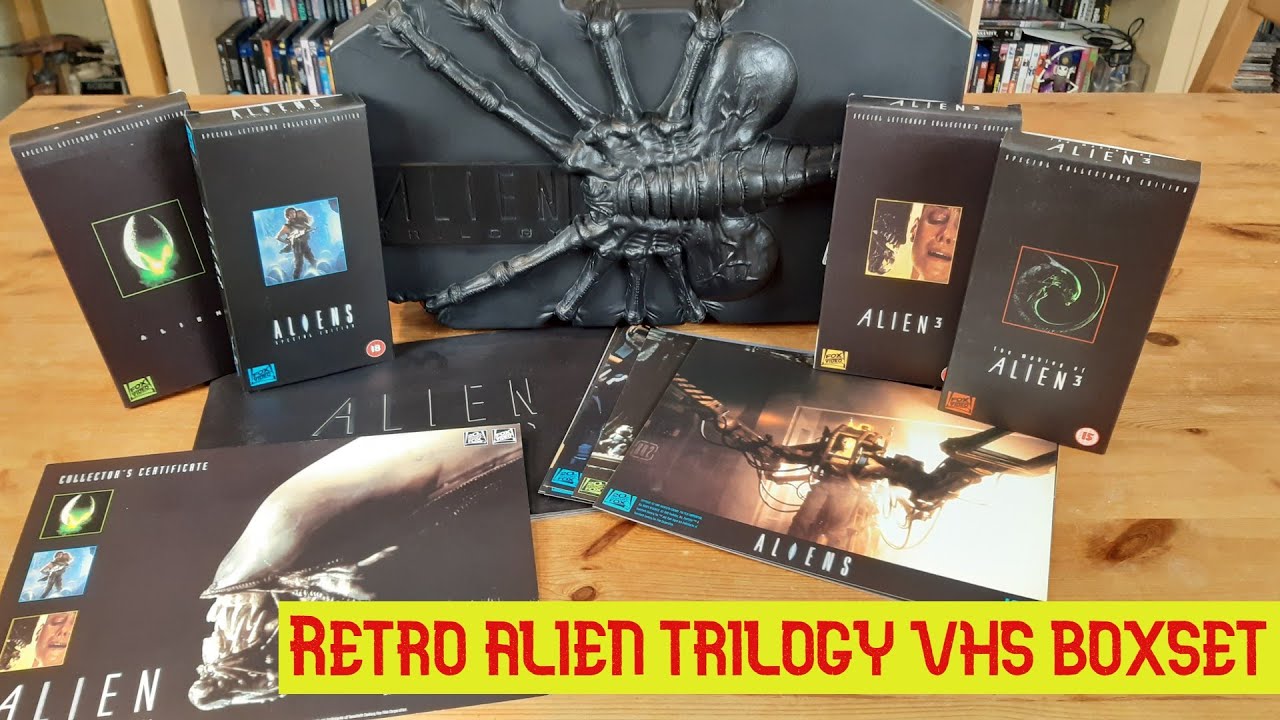 I take a retro look at the awesome ALIEN trilogy facehugger VHS boxset | Video collectors