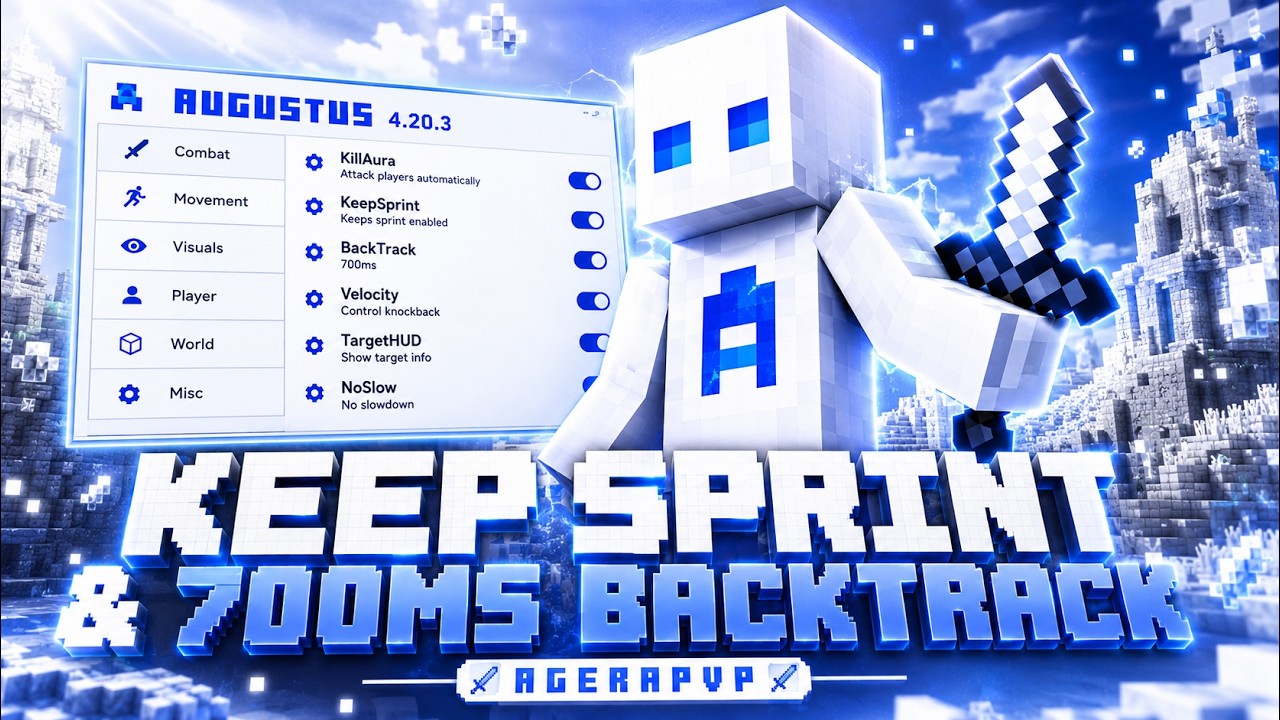 KeepSprint & 700 ms BackTrack & Telly Scaff AGERA PVP | AUGUSTUS DISABLED POLAR AC | AGERA PVP CLUB