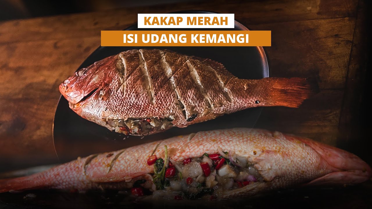 IKAN KAKAP RENDAM AIR ASAM, DIISI UDANG DAUN KEMANGI, RASA TRADISIONAL DAN FRESH!