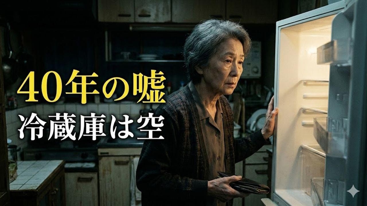 70歳、冷蔵庫は空。月2万で生きる老婆が隠し続けた「40年の嘘」