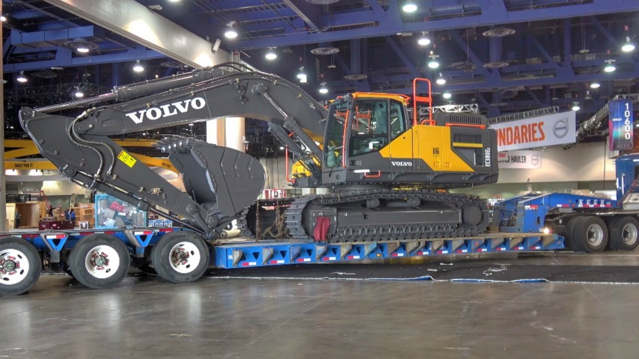 Volvo EC380L excavator moving out of Conexpo 2017