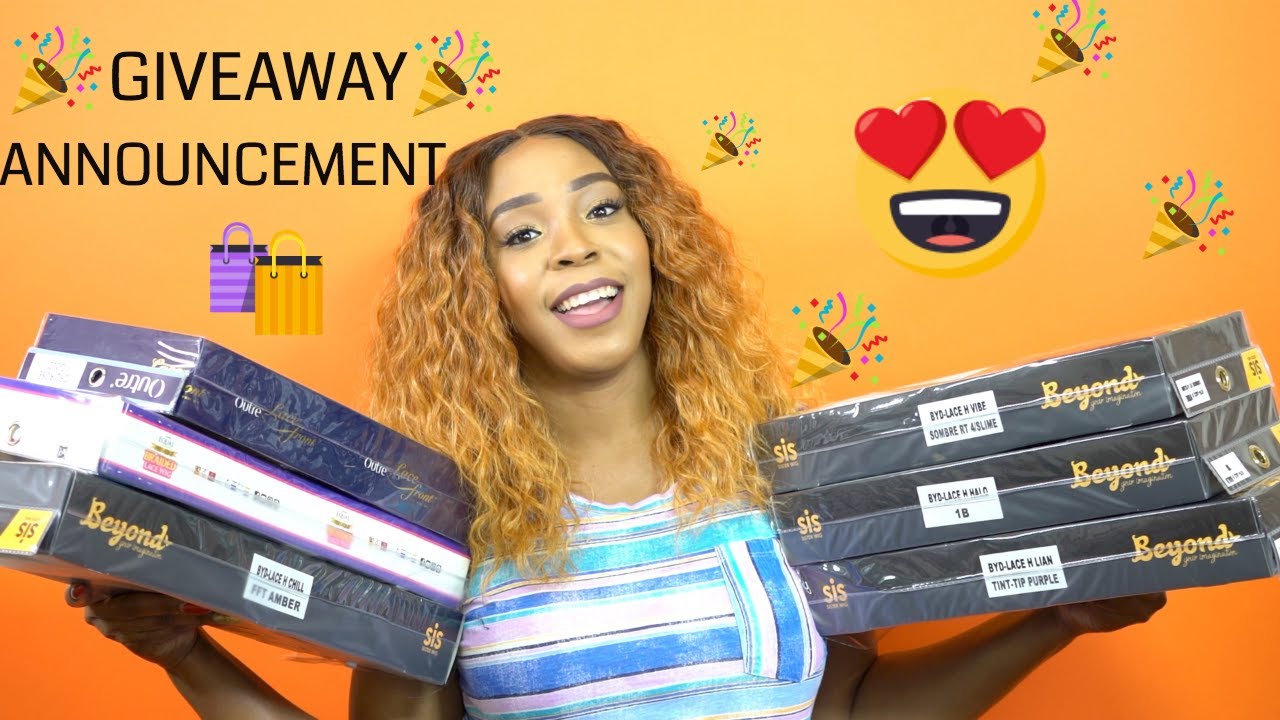 Giveaway Winners Announced🎉 9/27/19 --/WIGTYPES.COM