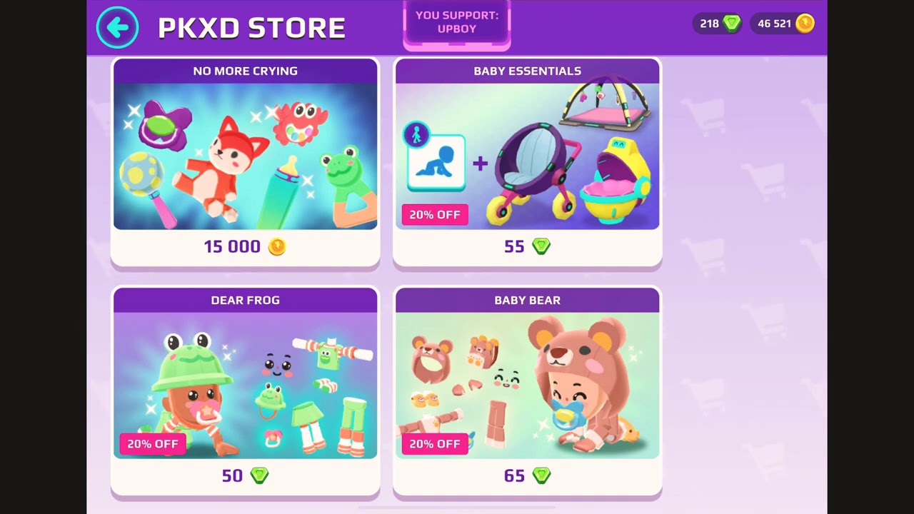  Buy new stuff in the new update in PKXD ￼