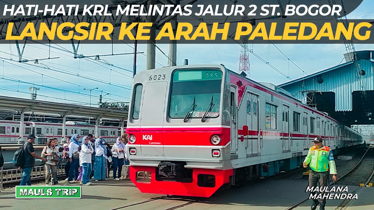 Momen Unik KRL Melintas Penyeberangan Stasiun Bogor, Langsiran Keluar dari Dipo Bogor