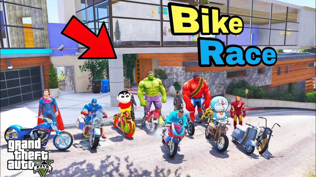 Franklin and Shinchan Ask Question & Answer Test in Tuition Classes or Bike Racing  in GTA V