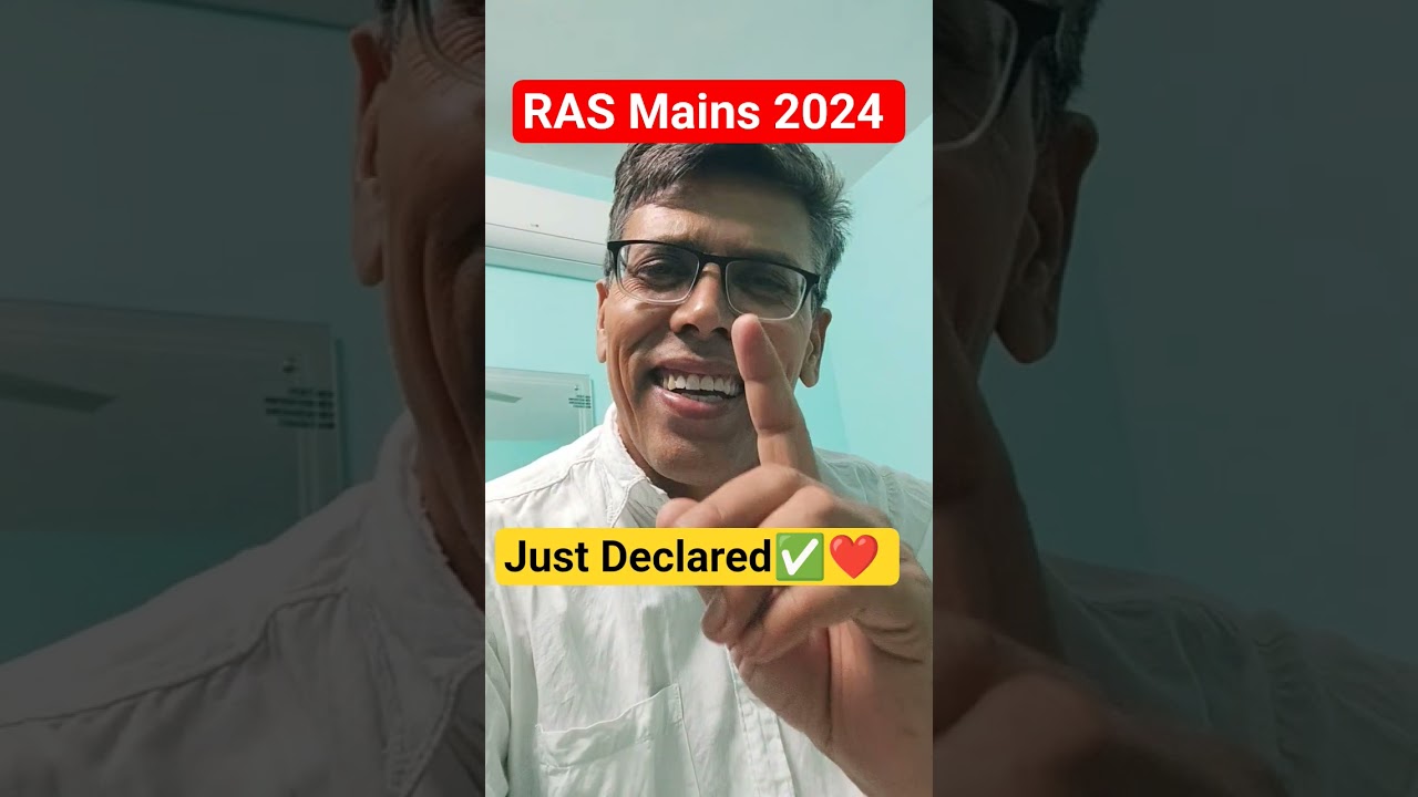 RAS Mains 2024 Result Declared ✅❤️ #rasmains2024result