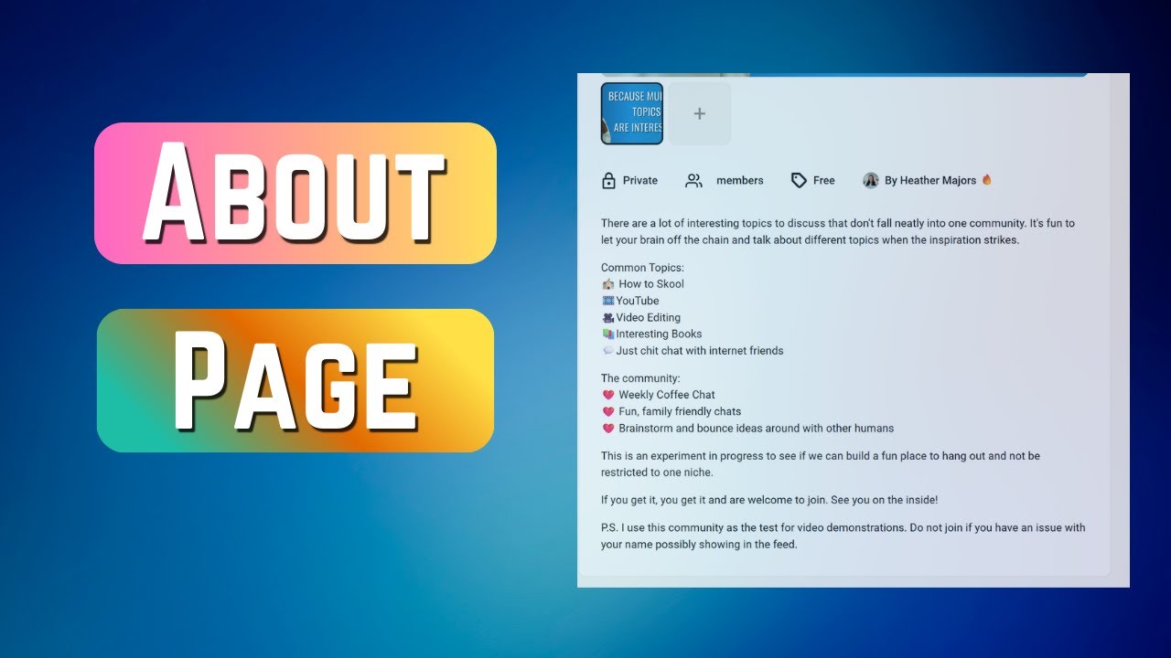 How to Create Skool About Page