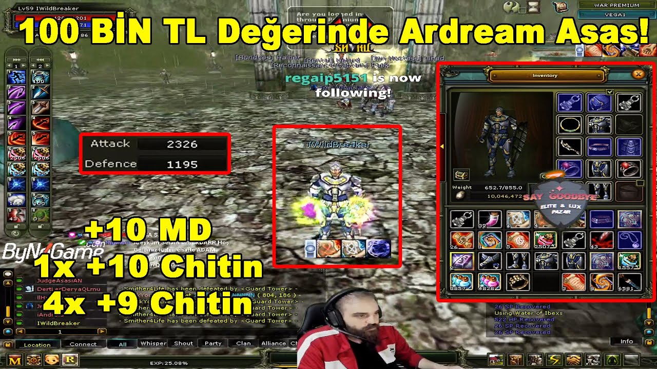 WildShard - Ardream Charına 100 BİN TL Değerinde Elit İtem Aktarıp PK Çıkıyor! | Knight Online