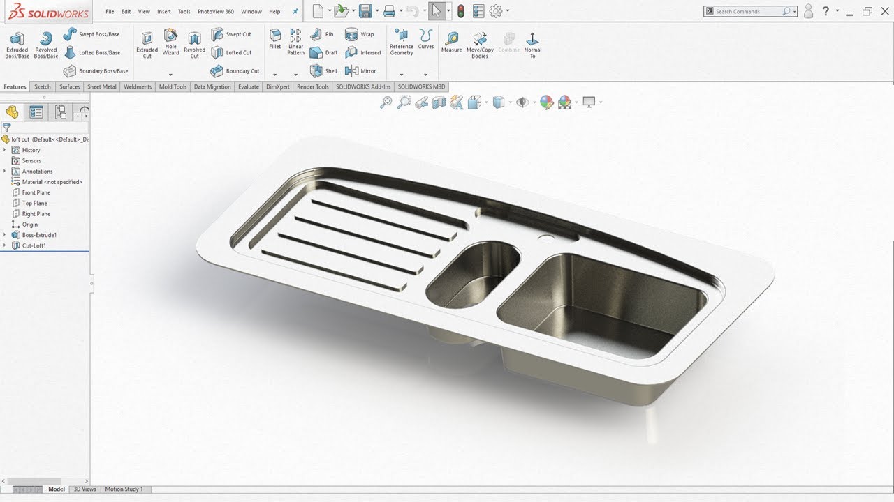 SolidWorks Sheet Metal Tutorial | Sink