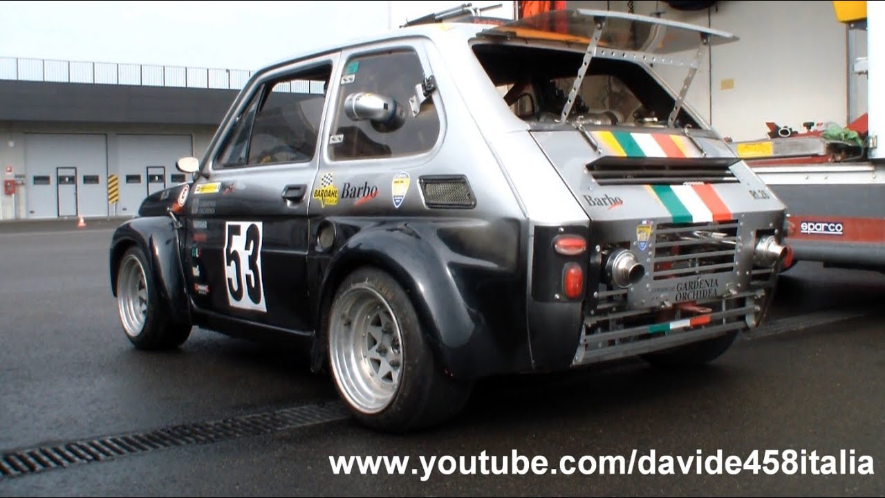 PURE SOUND! FIAT 126 with Yamaha R1 engine: start up + track