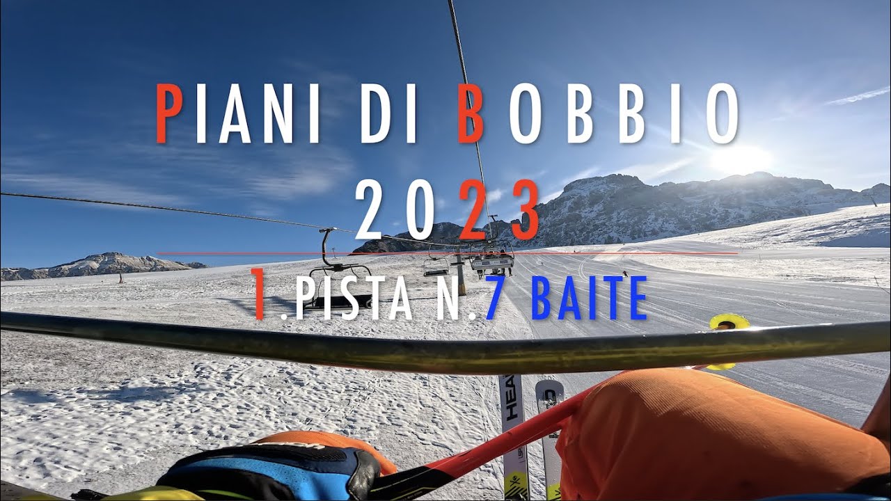 4K 🔴 Piani di Bobbio SKI 🔴 1. Pista n.7 Baite (blu) 🔴 3.3.2023