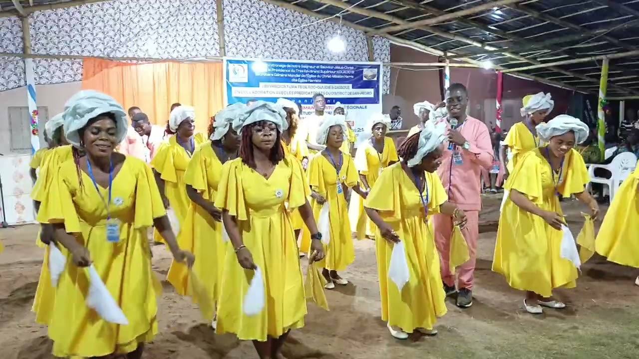 CHORALE DE DIGBOUE SAN PEDRO à la semaine régionale des élèves et étudiants harristes à ROC-OULIDIÉ