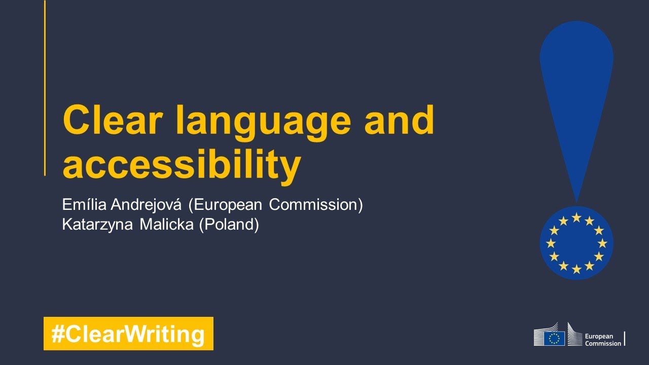 CW4EU  -  Workshop: clear language and accessibility