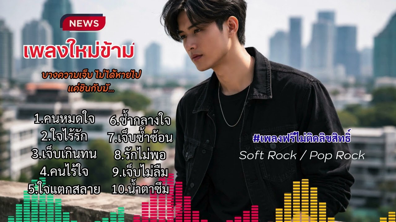 บางความเจ็บ ไม่ได้หายไป แ่ชินกับมัน    💖💖💖 🎸🎸🎸 Soft Rock  Pop Rock  #เพลงฟรีไม่ติดลิขสิทธิ์💖�