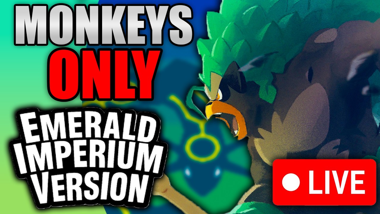 Can You Beat Pokemon Imperium Emerald With ONLY MONKEYS?! 🔴LIVE