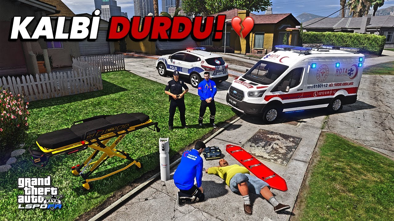 KALP KRİZİ ! VAKASI - 112 ACİL AMBULANS MODU - GTA 5 LSPDFR