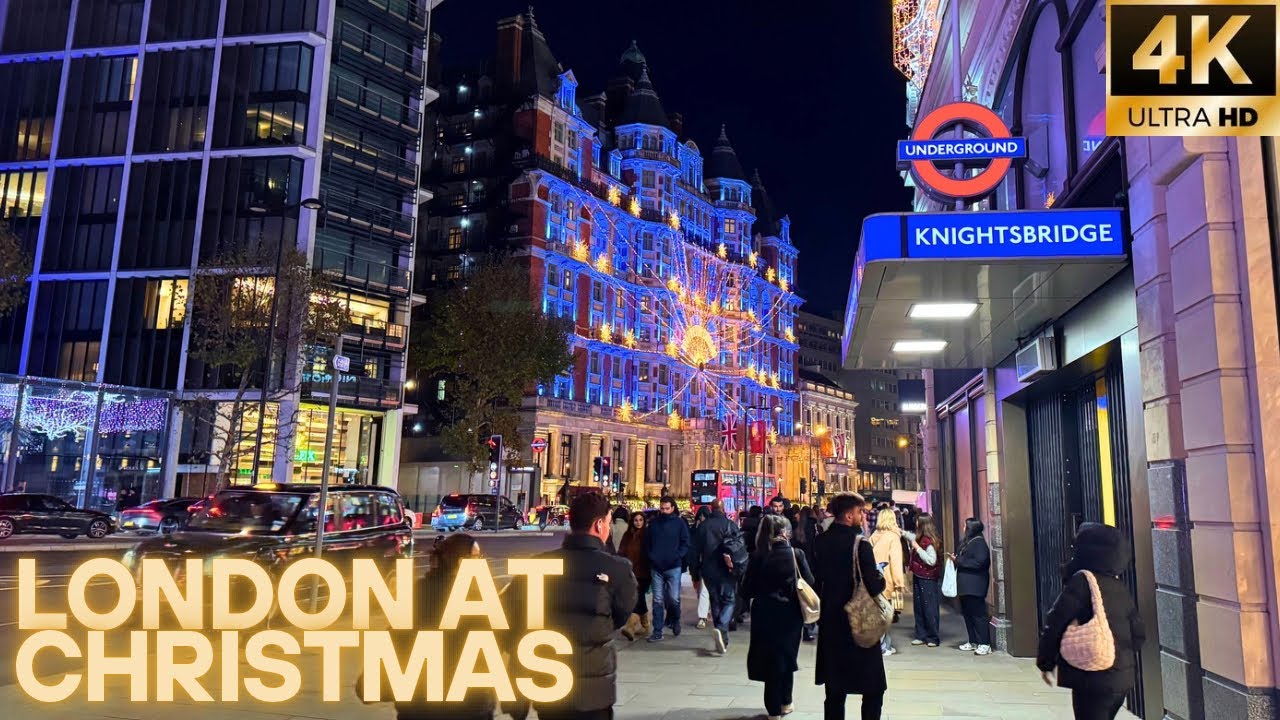 LONDON CHRISTMAS TOUR 2025  ✨ | Beautiful Walk Of Sloane Street To Luxurious Knightsbridge [4K]
