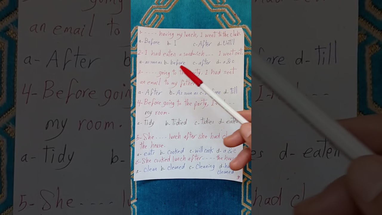 هام جداً جداً للصف الثالث الثانوي.إجابة تدريبات على قواعد الوحدة السابعة بأسلوب سهل جداً جداً 