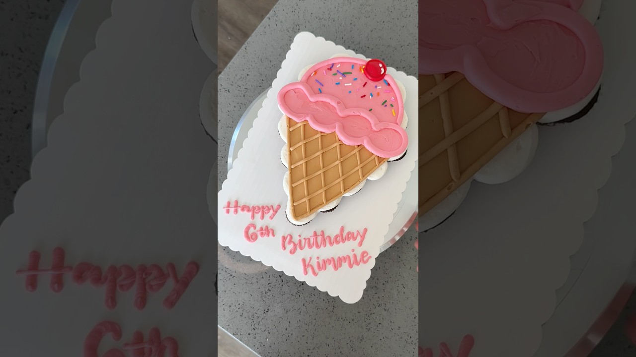 Ice cream social szn 🍨😛 #cake #cakedecorating #shorts