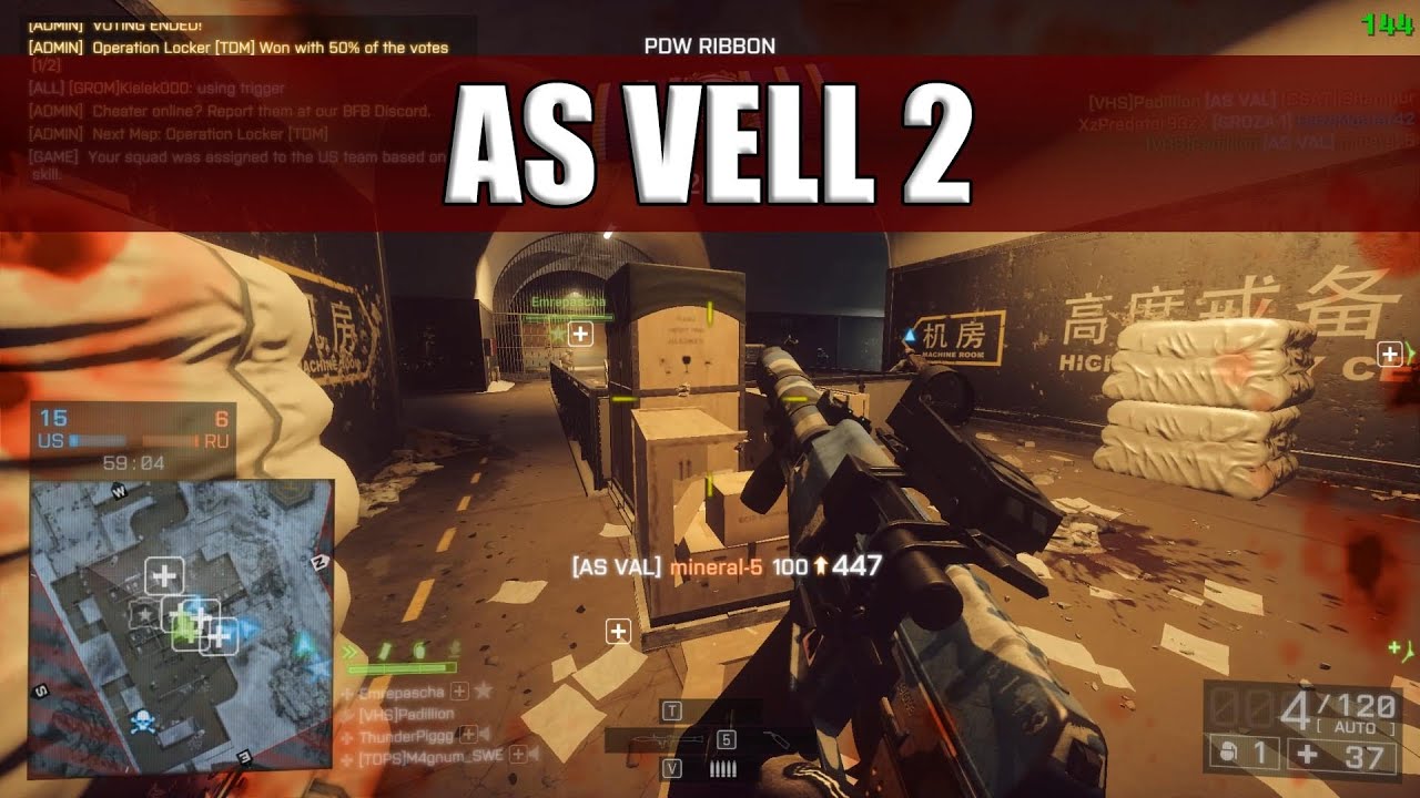 AS VELL 2 | PC | MVP w/ AS VAL on Operation Locker | 32-1