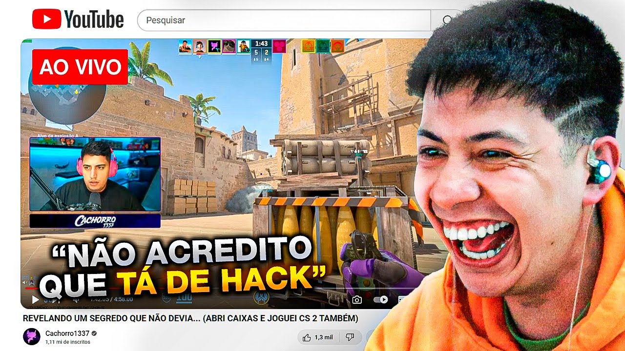 CACHORRO1337 ME DESAFIOU PARA um X1 AO VIVO no CS 2! (chorou e usou comandos para tentar ganhar)