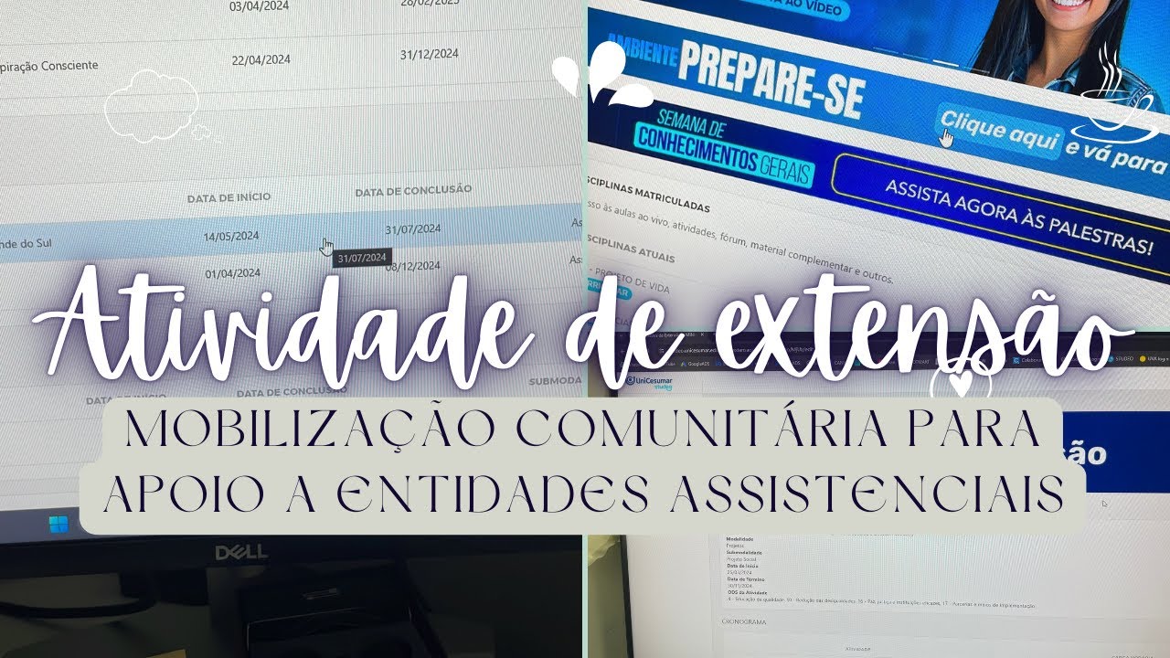 Como fazer a atividade de extensão Mobilização Comunitária Para Apoio a Entidades Assistenciais