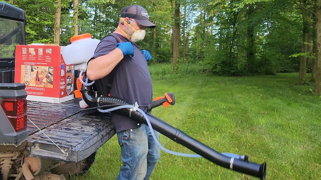How To Get Rid Of Mosquitoes This Summer! Proyama Gas Backpack sprayer/fogger.