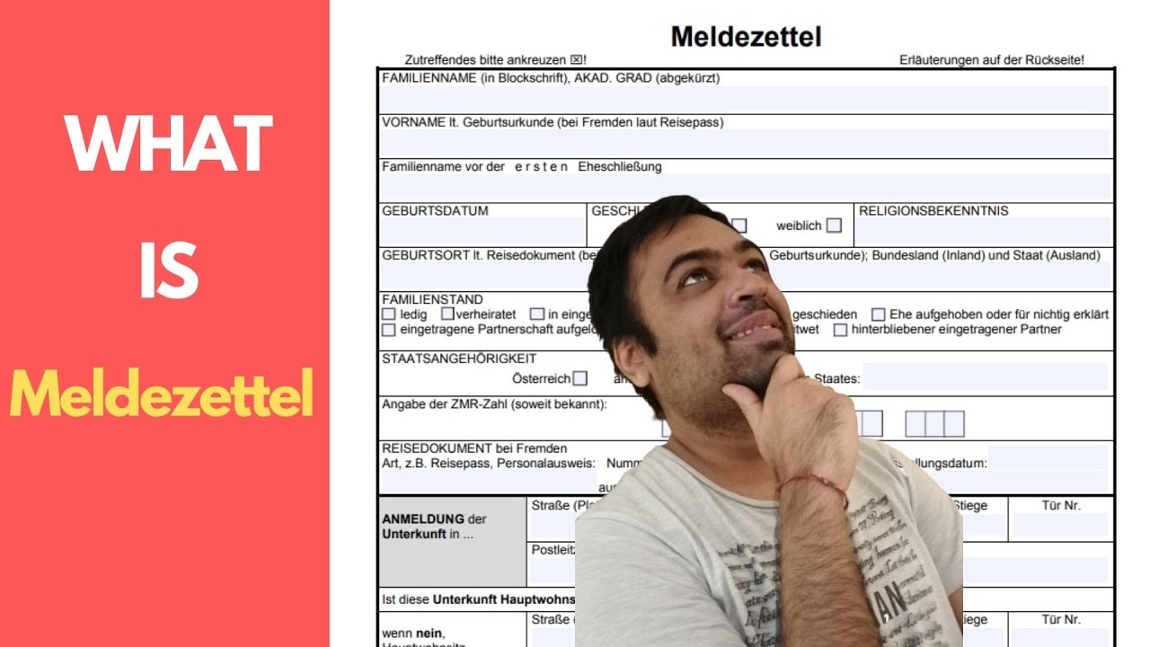 How to fill Meldezettel in English | What is Meldezettel