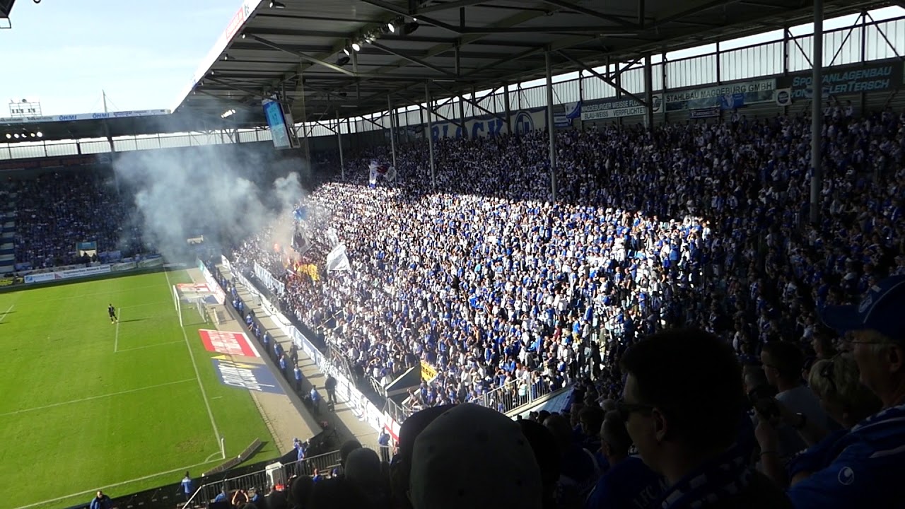 1. FC Magdeburg vs. SGD 06.10.18 Sympathiebekundung in Richtung Dresden!