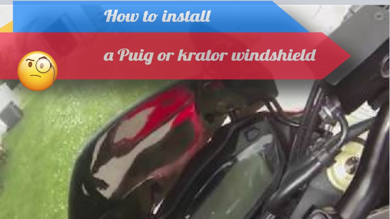 how to install a puig or  krator windshield/wind screen on a gsx s750