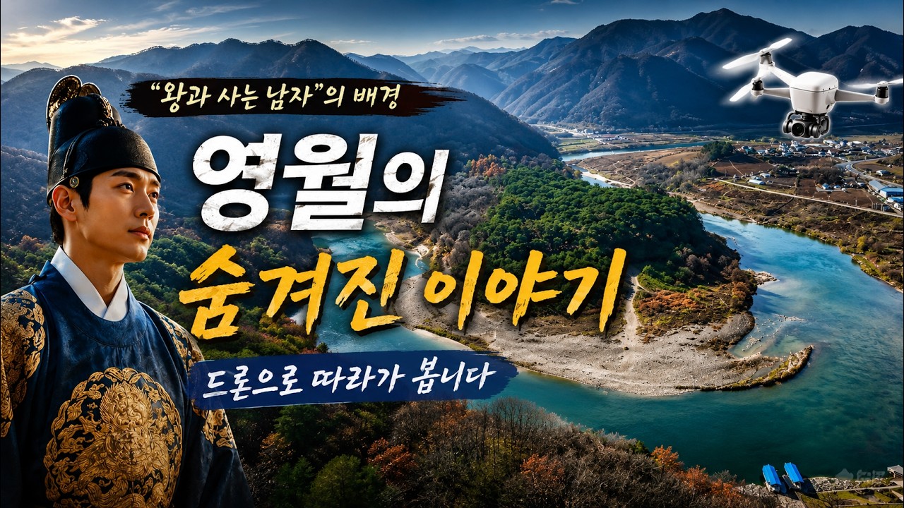 하늘에서 본 영월(4K) 2편 | 영월 여행 필수 코스 TOP 3! 청령포 배 타고 떠나는 힐링 여행 #영월 #청령포 #장릉 #단종 #유네스코세계문화유산 #황포돛배