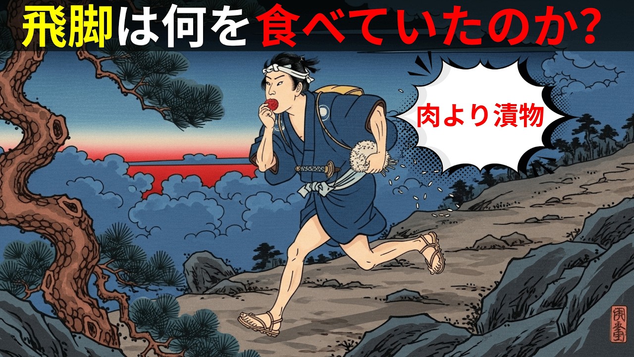 江戸時代の飛脚の食事とは？干し飯・味噌玉・梅干が生んだ驚異の身体能力【江戸闇語り】