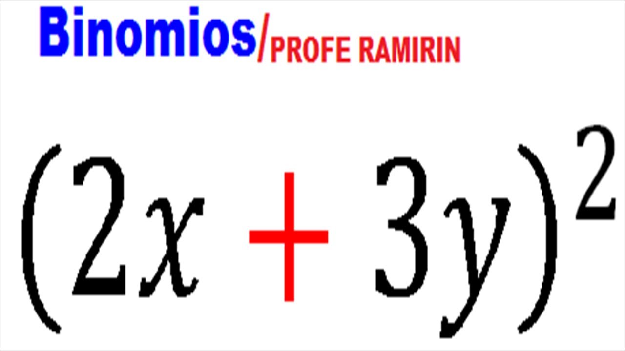 PRODUCTOS NOTABLES: BINOMIO AL CUADRADO (Ejercicio 1)