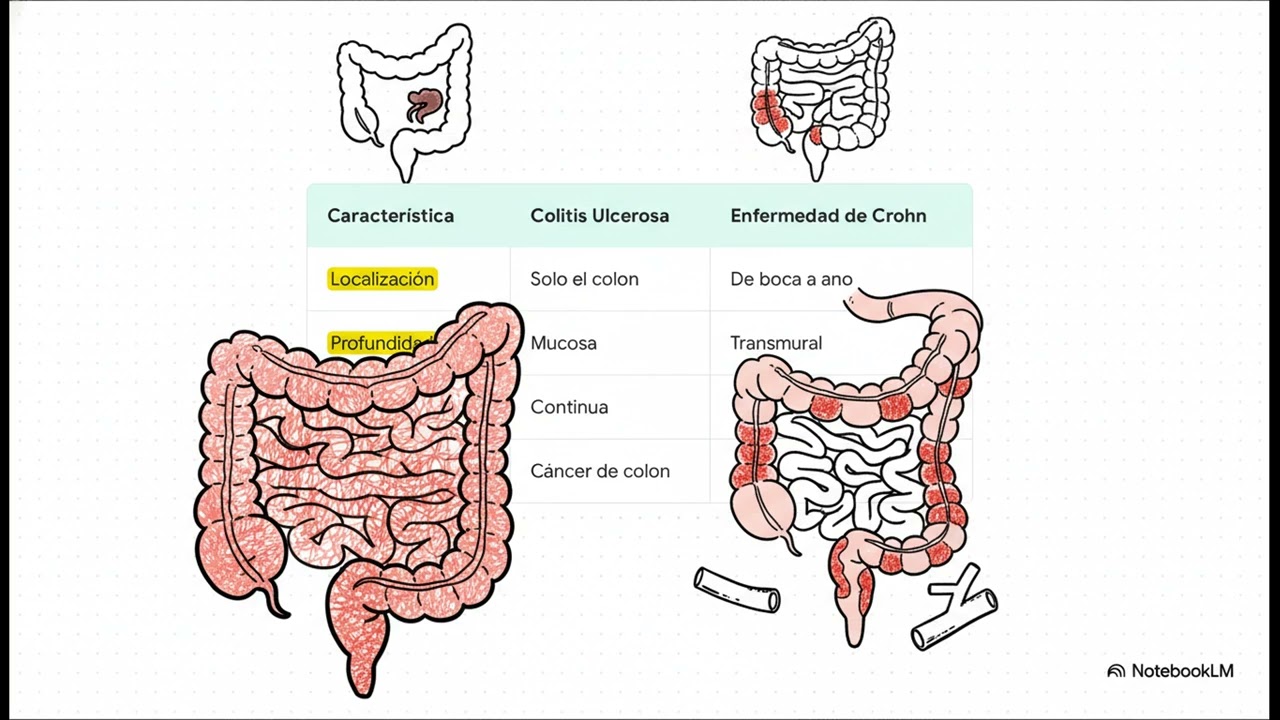 Colitis Ulcerosa vs. Enfermedad de Crohn: Diferencias Clave.