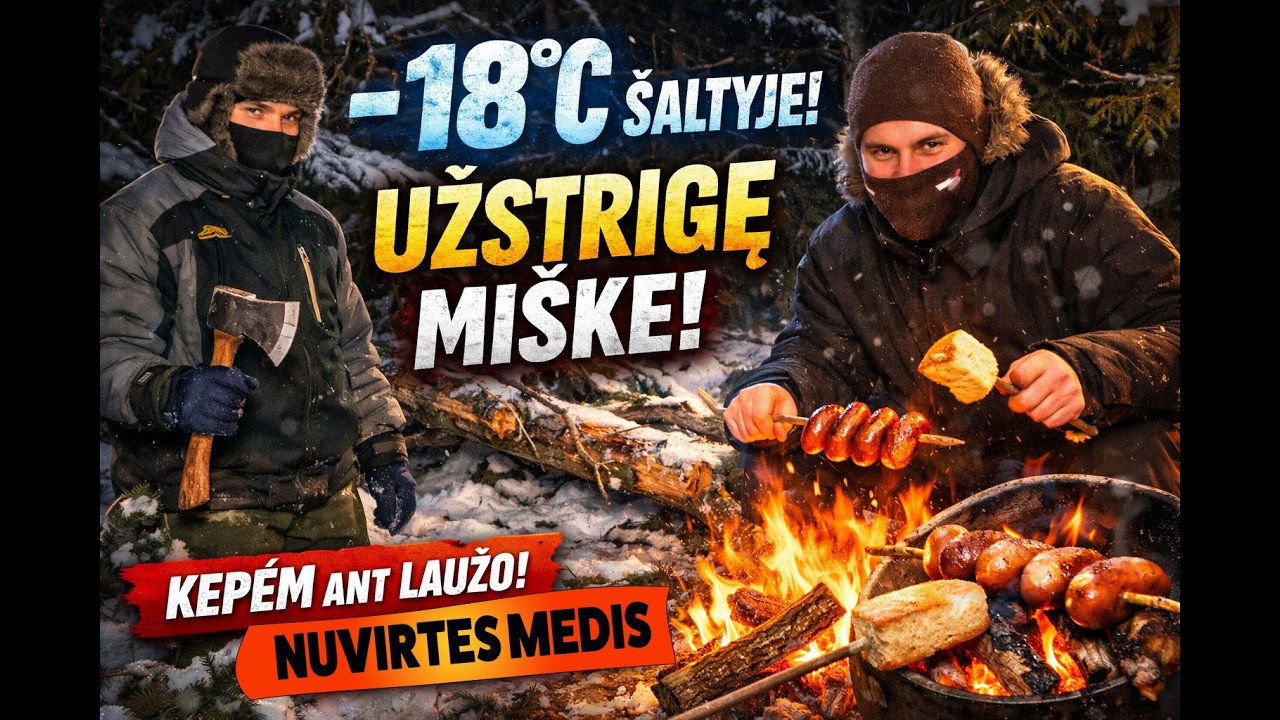-18°C ŠALTYJE! UŽSTRIGOM MIŠKE 😱